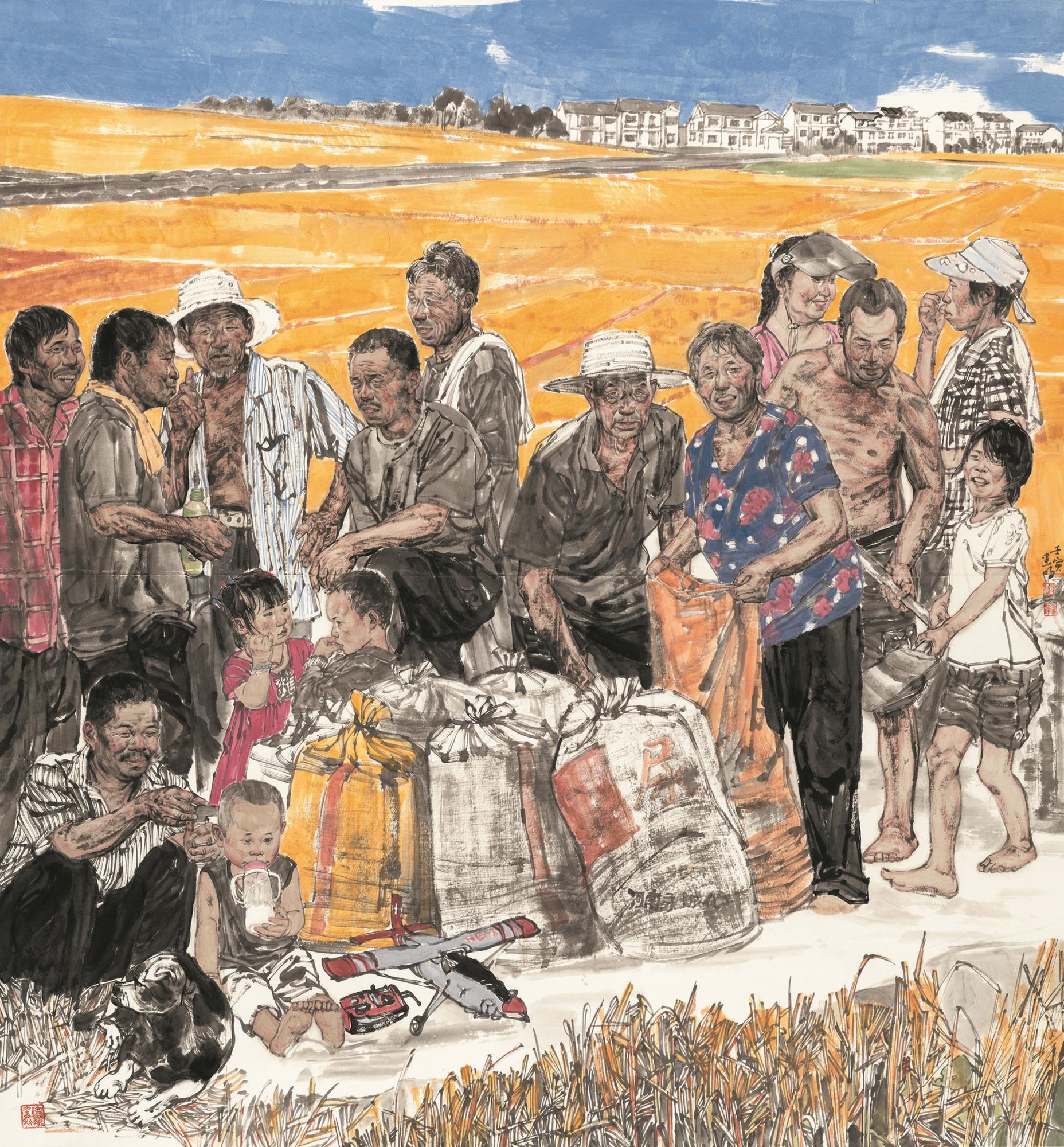 郭建明 粮安天下 180cm×200cm 中国画.jpg