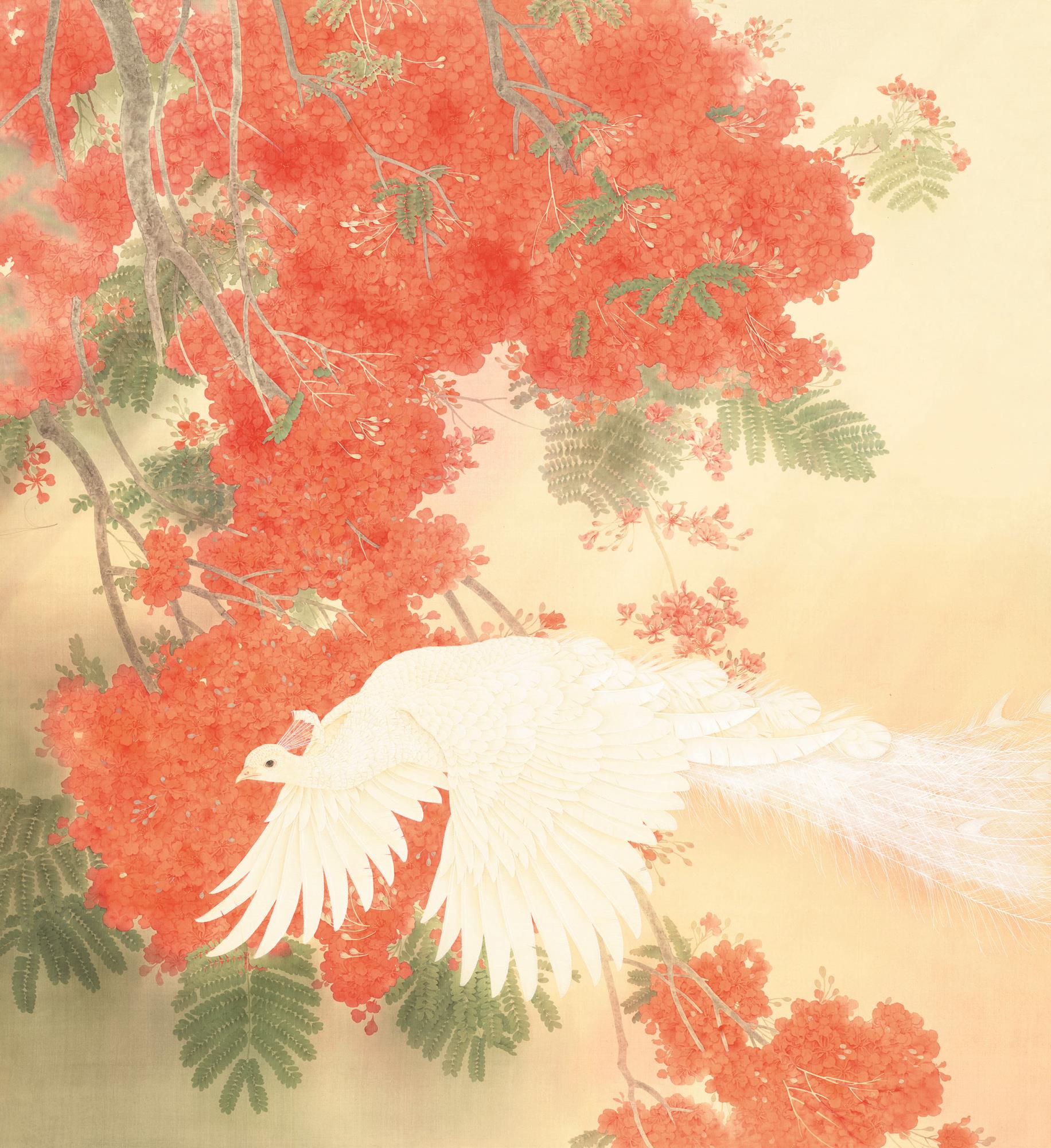 王亚平 乱红飞过 125cm×135cm 中国画.jpg