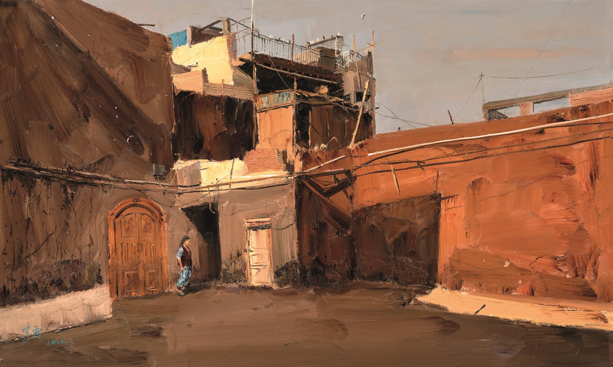 马建茂 喀什午后的阳光 90cm×150cm 油画.jpg 马建茂 喀什午后的阳光 90cm×150cm 油画.jpg